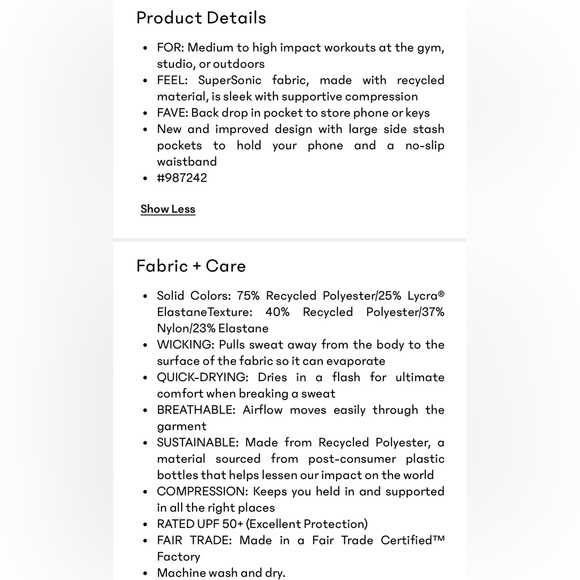 ATHLETA ULTIMATE STASH HIGH RISE 7/8 LEGGINGS - Picture 4 of 6